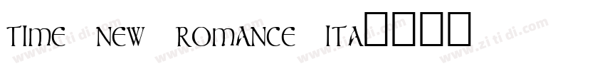 time new romance ita字体转换